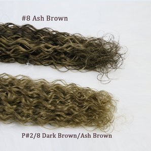 Luxstrnd #8 P#2/8 NW Dark Brown/Ash Brown Balayage Virgin Human Hair Nano Ring Hair Extensions (100g)