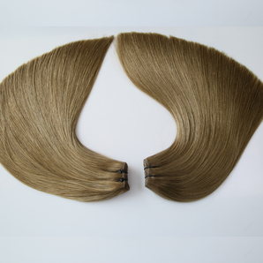 Luxstrnd #8 Ash Brown Virgin Human Hair Genius Weft Hair Extensions