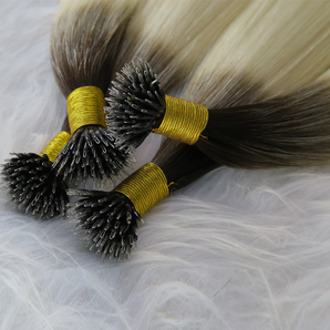 Luxstrnd T#3/60 Walnut Brown/Ash Blonde Ombre Virgin Human Hair Nano Ring Hair Extensions (100g)