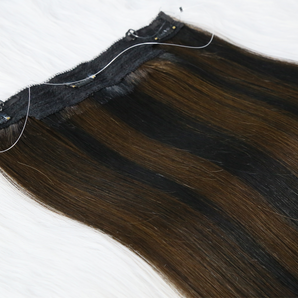 Luxstrnd Virgin Human Hair Halo Hair Extensions (100g)