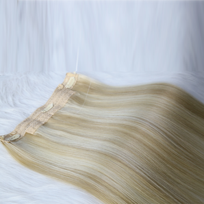 Luxstrnd P#18/1001 Piano Dirty Blonde/Platinum Blonde Virgin Human Hair Halo Hair Extensions (100g)