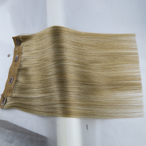 Luxstrnd Dark Brown/Chestnut Brown/Beach Blonde Virgin Human Hair Halo Hair Extensions (100g)