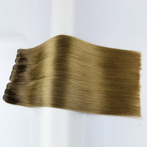 Luxstrnd Walnut Brown/Chestnut Brown Ombre T#3/6 Virgin Human Hair Machine Weft Hair Extensions (100g)