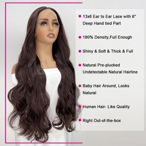 Natural Density synthetic wig13x6 34inch Long Water Wave  Luxstrnd Wig