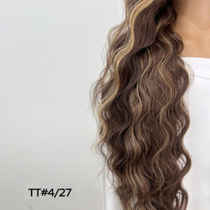 Curly Synthetic Wig T part 9336 32 Inch Long Deep Wave Luxstrnd Wig