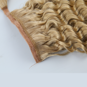 Luxstrnd #27 Strawberry Blonde Deep Weave Virgin Human Hair Ponytail Hair Extensions (100g)