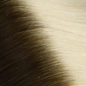 Luxstrnd T#2M#18/Grey Dark Brown Ombre/Dirty Blonde Balayage Virgin Regular Tape In Hair Extensions (100g)