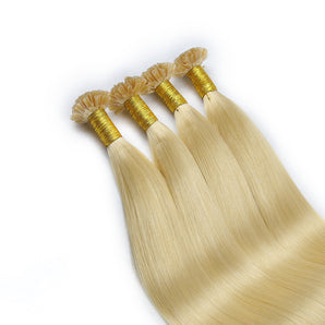 Luxstrnd #22 Light Ash Virgin Pre-Bonded Keratin U Tip Hair Extensions (100g)