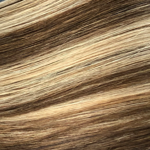 Luxstrnd Chocolate Brown/Ash Brown Balayage Virgin Human Hair Machine Weft Hair Extensions (100g)